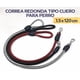 thumbnail image 3 of Correa Perro Cuerda Redonda Cuero 120 cm Resistente blanco, 3 of 6