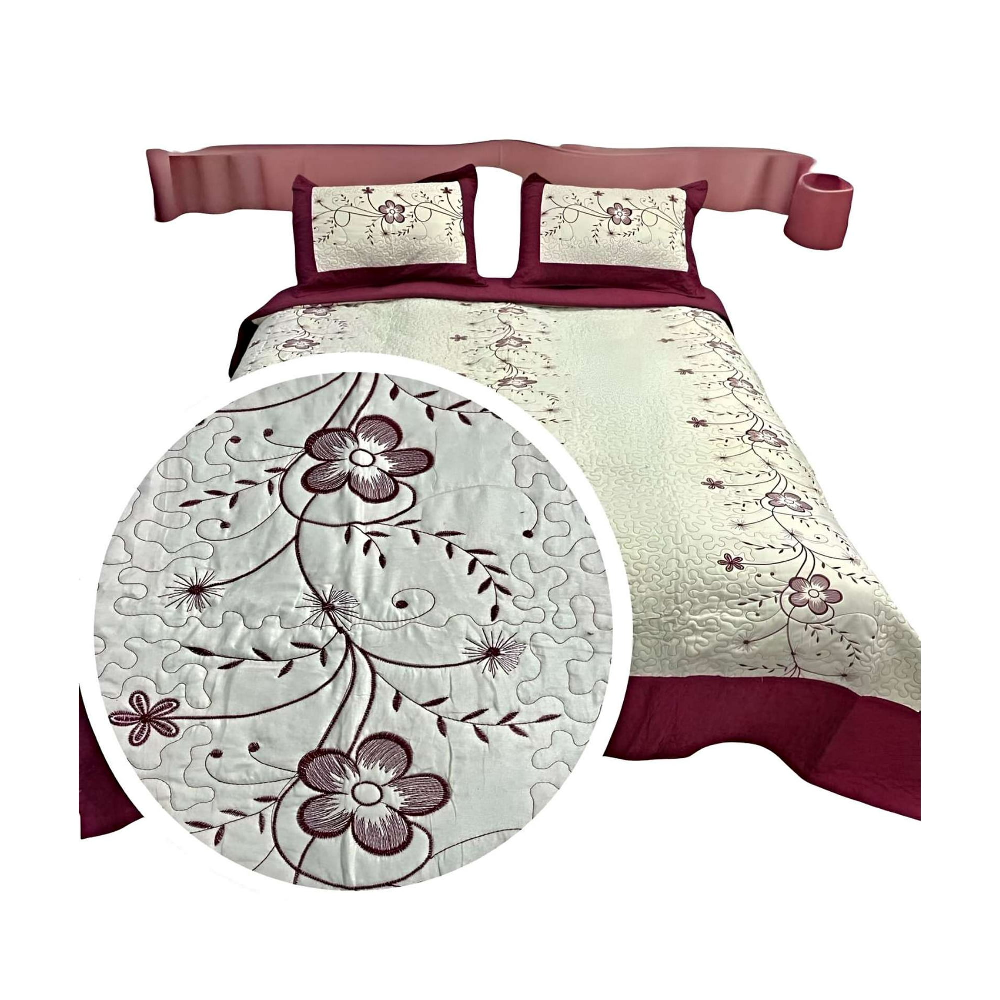 Fei Ya - Cubrecama Colcha Quilt Verano King Super King Bordado A3