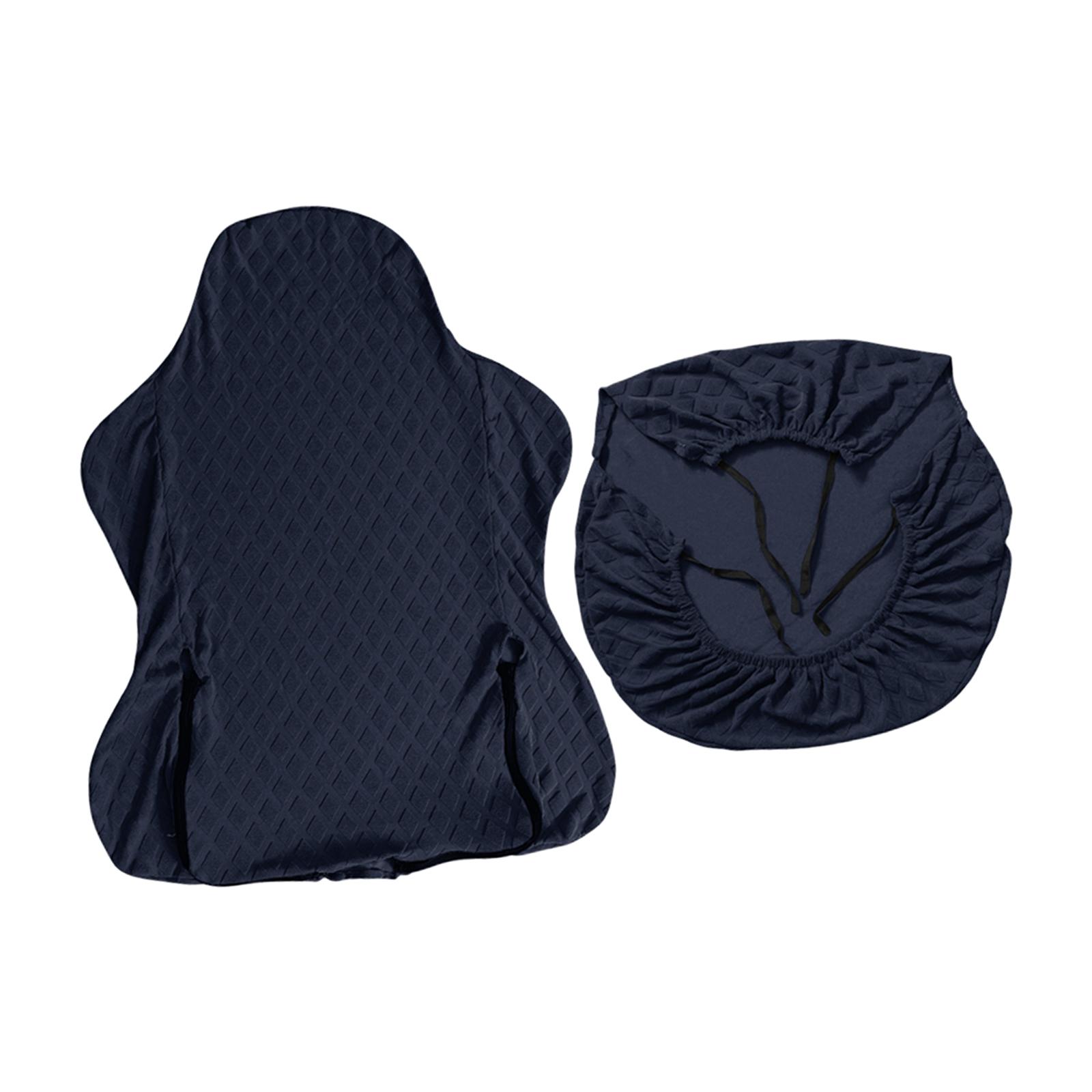 Bothyi - Juego De Fundas Para Sillas De Juegos De Oficina, A Prueba De Polvo, Estirables, Repelentes Al Agua, Lavables, Azul Oscuro