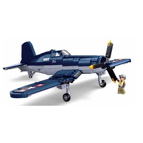 Sluban - Avión Caza Usnavy F-4U Corsair, Compatible Lego