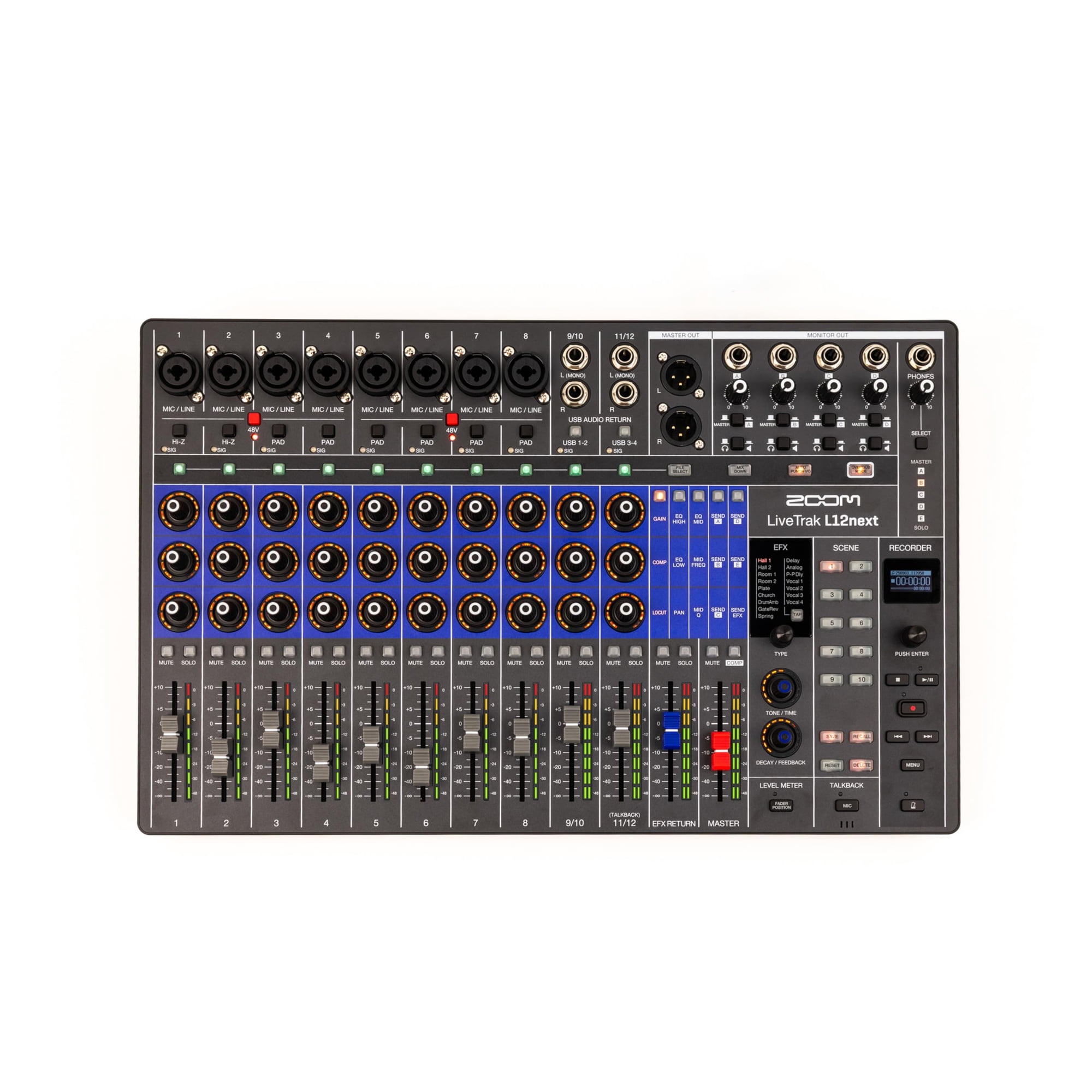 Mezclador Digital Y Grabador Multipista Zoom Livetrak L12next