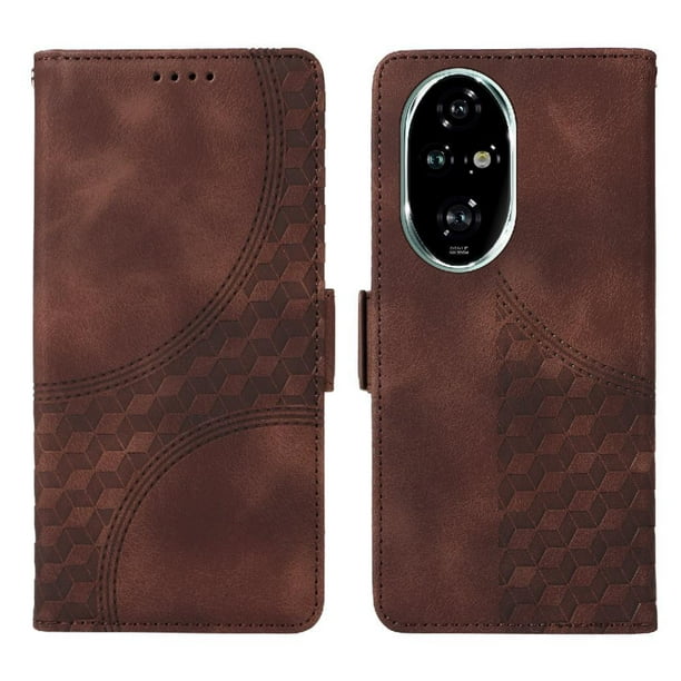 Carcasa FOXDOCK Honor 200 Pro de cuero PU, diseño acolchado clásico, protección contra caídas y rayones