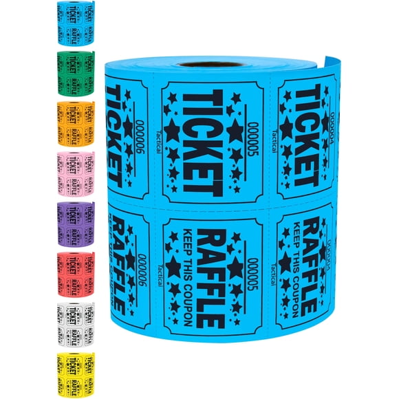 Boletas de rifa Tacticai 500 doble rollo azul