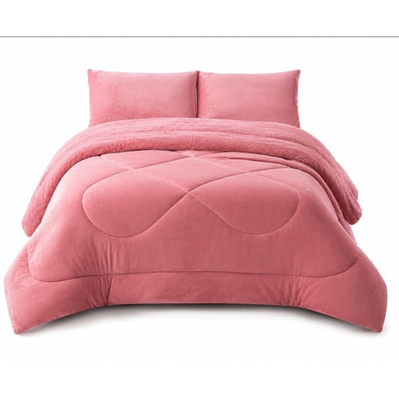 Cubrecama de Invierno Plush con Chiporro 2 plazas Rosado