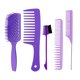 thumbnail image 2 of 1Set Salon Hair Styling Plastic Barbers Brush Peines Set Purple, 2 of 5