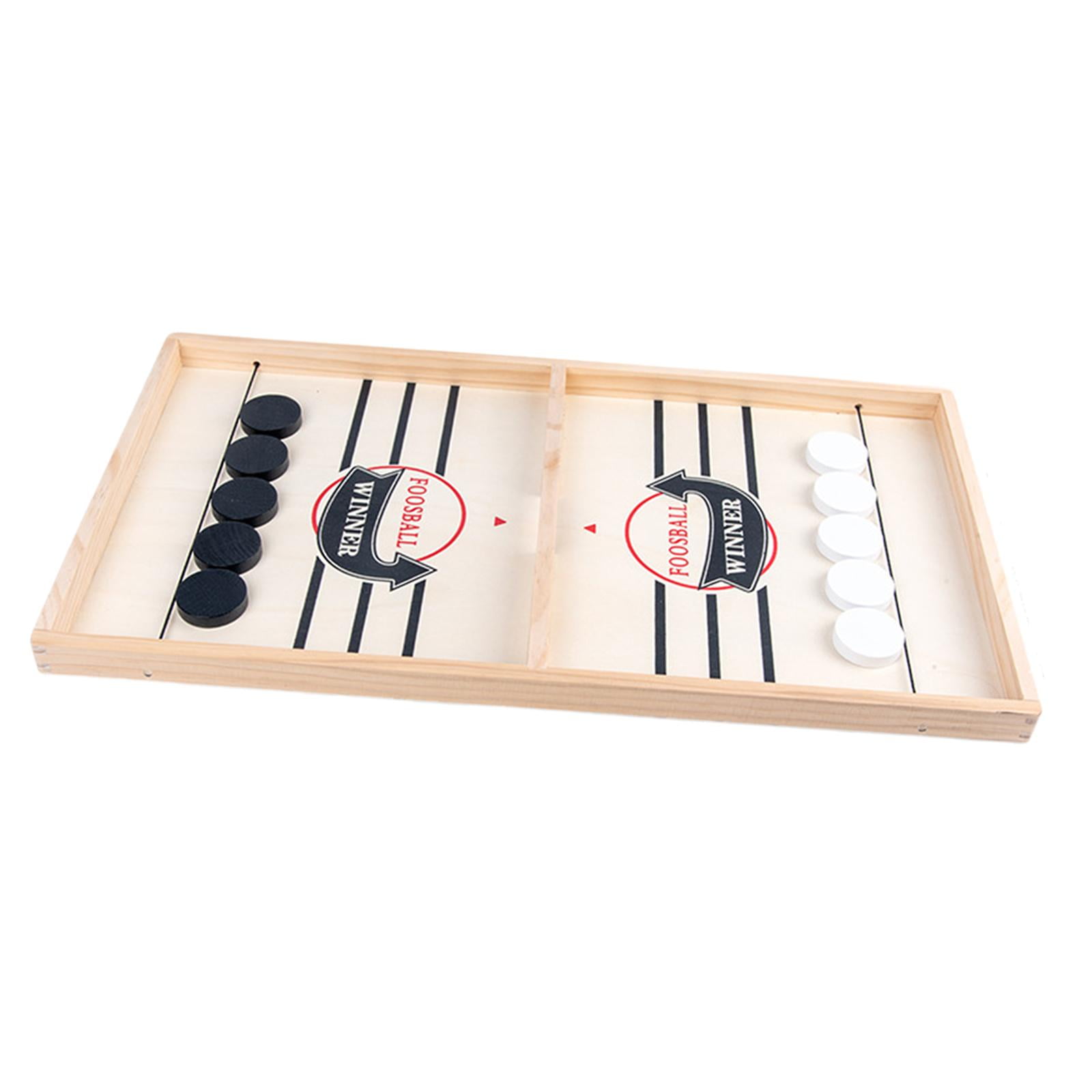 Magideal - Juego De Mesa De Hockey Sobre Hielo Clásico De Madera Con Disco Rápido, Prueba Tu Velocidad Y Precisión, Ideal Para Fiestas De Niños, Adultos Y Niños L
