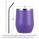 thumbnail image 4 of Vaso de vino MEWAY 355 ml, pack de 12, color púrpura con tapa y pajilla, 4 of 8