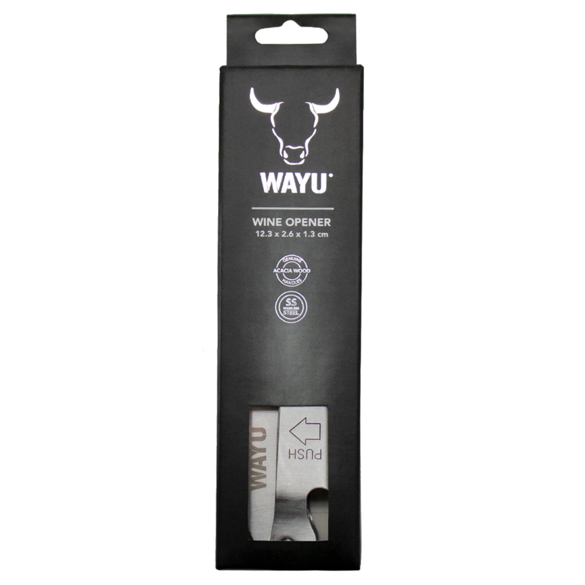 Wayu - Abridor De Vino Acero Inoxidable Plateado