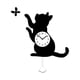 thumbnail image 4 of Reloj De Pared Con Dise?o De Gato Y Mariposa Con Péndulo Oscilante Para El Estudio En Casa, La Sala De Estar Y El Dormitorio., 4 of 5