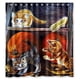 thumbnail image 1 of Cortina de ducha de gatos, juego de cortina de baño con ganchos, tamaño 60 x 72 pulgadas, 1 of 3