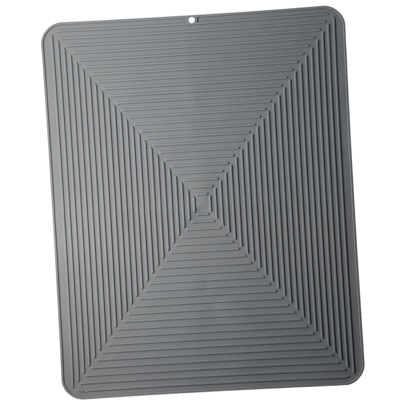 Bothyi - Alfombrilla De Silicona Para Secar Platos, Mantel Individual, Soporte Para Ollas, Antideslizante, Resistente Al Calor, Color Gris