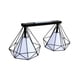 thumbnail image 2 of Lampara Colgante Geometrica Forma Diamante Doble, 2 of 2