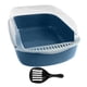 thumbnail image 3 of Caja de Arena para Gatos, Arenero, Contenedor, Caja de Arena Semicerrada, Caja de Arena para Gatos, Artículos para Mascotas para Animales Pequeños, Co Azul, 3 of 5
