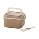 thumbnail image 2 of Contenedor De Almuerzo, Caja Bento Ligera, Reutilizable, A Prueba De Fugas, Para El Trabajo, Cenar Fuera, Individual, Color Caqui, 2 of 5