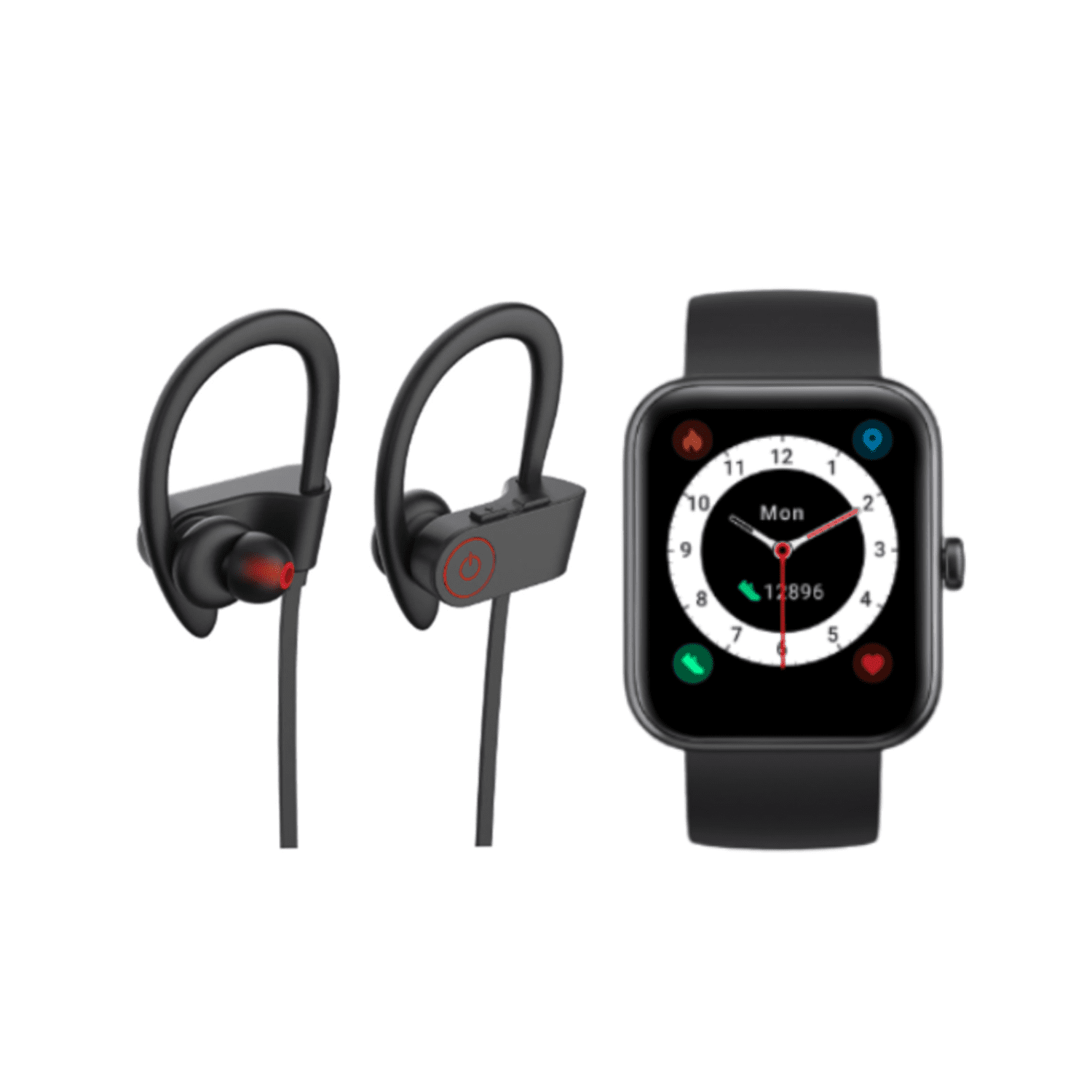 Pack Black Smartwatch Live 206 42Mm + Audífonos Rm5 Lhotse