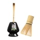 thumbnail image 4 of 3x Juego De Matcha Tradicional Con Cuchara De Té Para Preparación De Matcha Japonés Flor Negra, 4 of 5