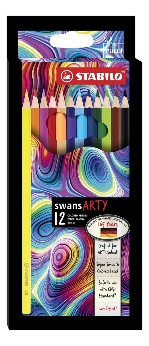 Stabilo - Set 12 Lápices Color Swans Arty Stabilio