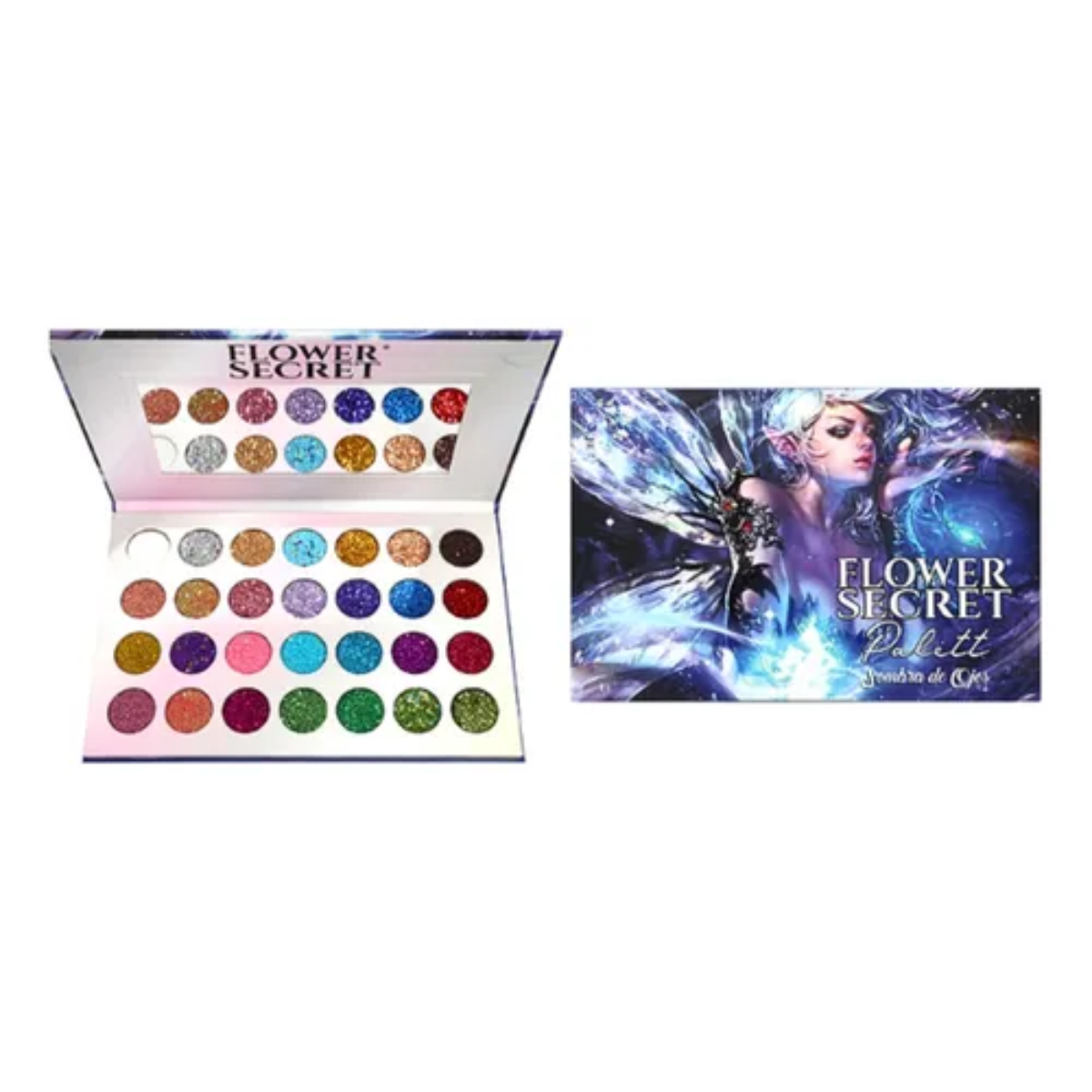 Genérico - Paleta De Sombras 28 Colores Glitter Flower Secret