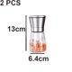 thumbnail image 2 of Molinillo de sal y pimienta, molinillo de sal y pimienta de acero inoxidable rellenable de vidrio, 2 of 5