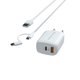 thumbnail image 2 of Cargador Rápido PD 20W con cable 2-en-1 DUS-WCHA-20PDK Blanco, 2 of 4
