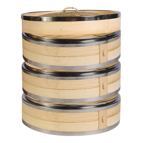 Vaporizador de bambú Hcooker 24 cm 3 niveles