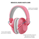 thumbnail image 4 of Audífonos Antiruido Niños Y Jóvenes Con Autismo Tdah Rap Rosa, 4 of 5