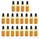 thumbnail image 4 of 20 piezas mini botellas de ámbar marrón recargable de aceite esencial de vidrio vacías 3 ml, 4 of 5