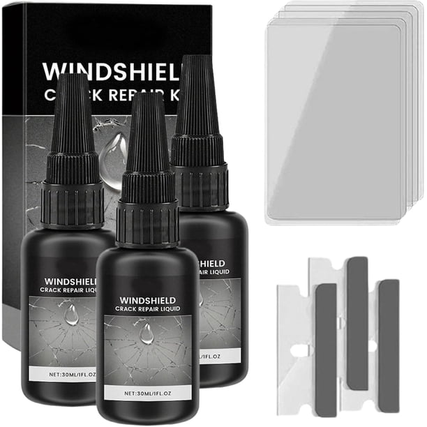Kit reparación grietas parabrisas 2 pack herramienta líquido ventana coche vidrio arreglo
