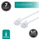 thumbnail image 2 of Cable de línea telefónica Power Gear de 7 pies (paquete de 10) blanco, 2 of 6