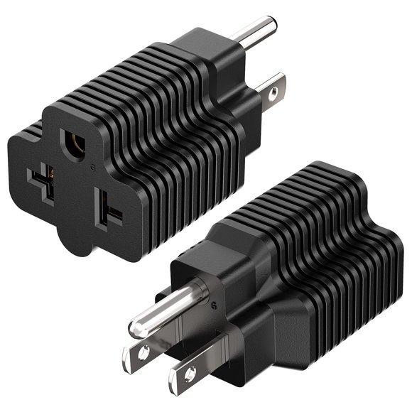 Plugrand Adaptador de Enchufe 4 en 1 de 5-15P a 5-15R/20R/6-15R/20R