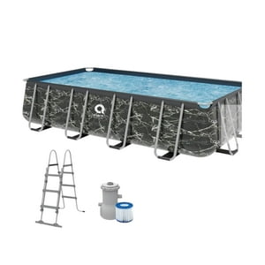 Avenli - Piscina Estructural Rectangular Con Accesorios 17823Euv55 Negro