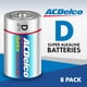 thumbnail image 2 of Batería ACDelco D superalcalina de 1,5 V, paquete de 8 unidades, 7 años de vida útil, 2 of 6
