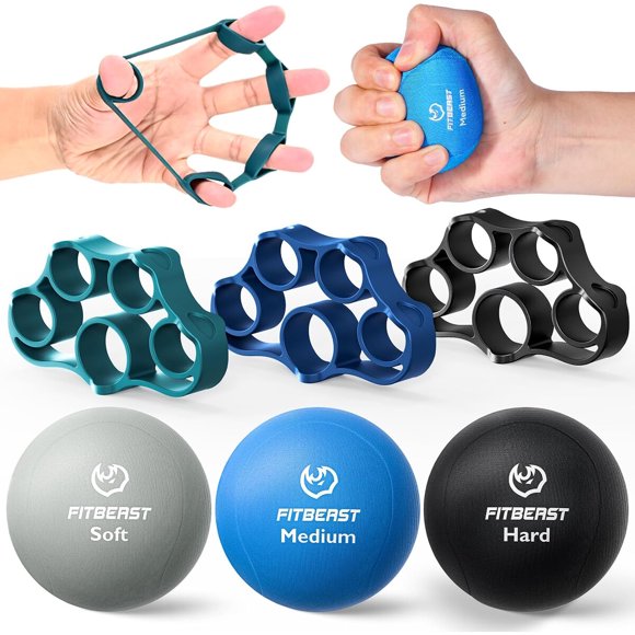 FitBeast Kit de entrenamiento de fuerza de agarre, 6 piezas