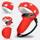 thumbnail image 3 of Juego de accesorios de VR para Quest 2: carcasa de silicona, empuñaduras para el mando, protector facial, tapones para los botones, juego de paños para las gafas y protector de lentes-Rojo, 3 of 6