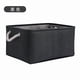 thumbnail image 1 of Xiao Hua caja de almacenamiento plegable de tela negra de 31 x 21 x 13 cm, con asa de cuerda de doble costura, ideal para organizar la ropa de temporada y clasificar artículos de oficina., 1 of 3