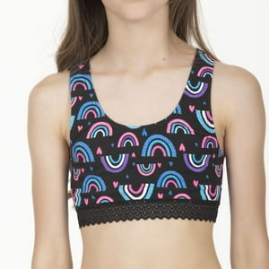 Lady Genny - Top De Algodón Estampado Con Encaje