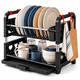 thumbnail image 1 of Escurridor de Loza 2 Niveles Ajustable con Bandeja 48cm Orden y Espacio en tu Cocina, 1 of 14