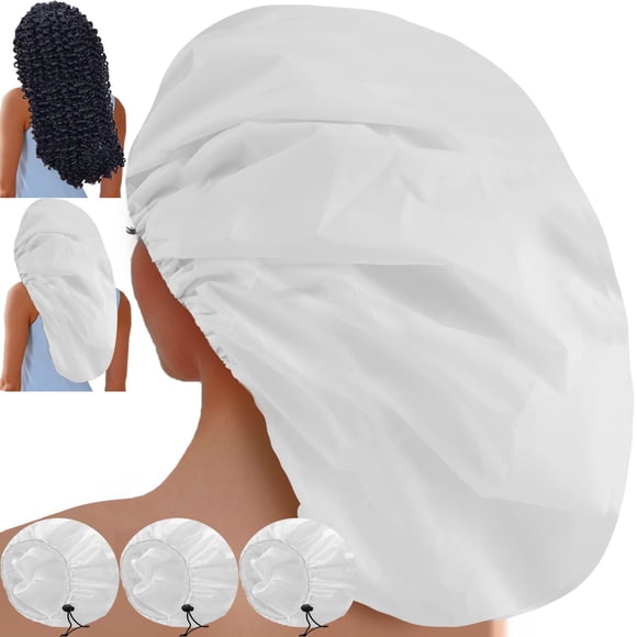Gorro de ducha Sheomern extragrande impermeable para cabello largo