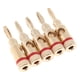 thumbnail image 2 of 5 Unids 4mm Chapado en oro de audio Amplificador de altavoz Soldadura Banana Plugs gratis rojo, 2 of 5