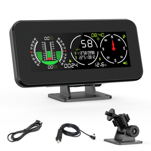 Inclinómetro GPS MOTOCOCHE 10-30V Multifuncional
