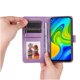 thumbnail image 3 of Funda tipo cartera FOXDOCK para Xiaomi Redmi Note 9 4G , diseño girasol en relieve, cuero PU, cierre magnético, soporte y tarjetero, 3 of 5
