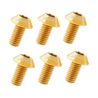 Ioensy - 6 Uds Pernos De Rotor De Freno De Disco De Bicicleta Pernos De Disco De Bicicleta Tornillos Ligeros T25 Dorados