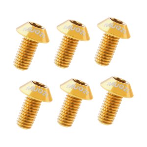 Ioensy - 6 Uds Pernos De Rotor De Freno De Disco De Bicicleta Pernos De Disco De Bicicleta Tornillos Ligeros T25 Dorados