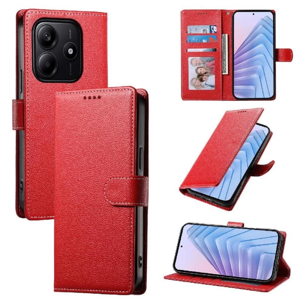 Funda para FOXDOCK Xiaomi Redmi Note 14 5G– Cuero Premium, 3 ranuras para tarjetas, Protección contra impactos