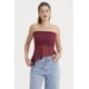 thumbnail image 1 of Polera Mujer Strapless Encaje Vino Oscuro, 1 of 4