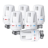 Magideal - Cabezal De Reemplazo De Válvula Termostática Sistema De Calefacción Con Control De Temperatura, Válvulas Eléctricas De Calefacción De Piso Actuador Té 6Pcs