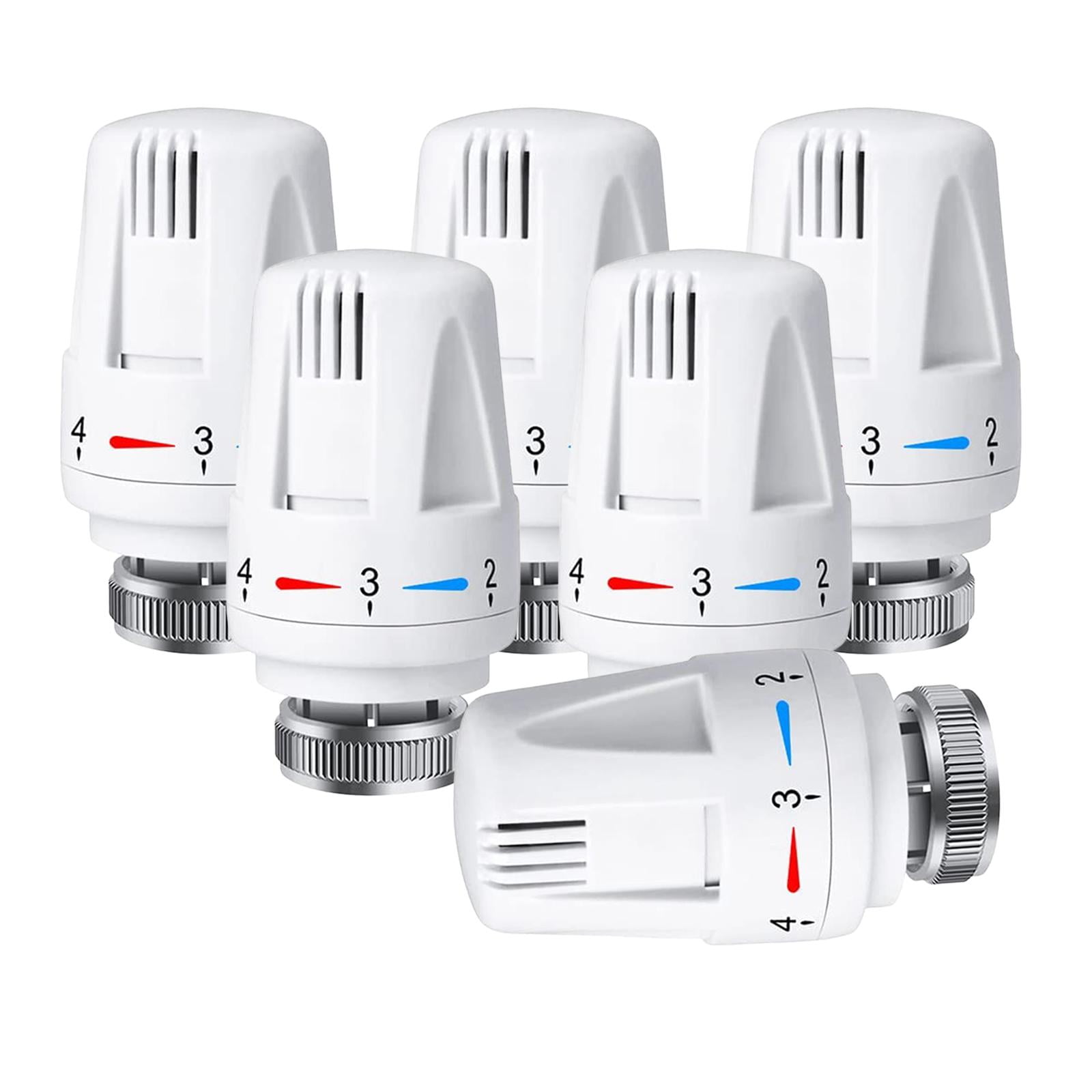Magideal - Cabezal De Reemplazo De Válvula Termostática Sistema De Calefacción Con Control De Temperatura, Válvulas Eléctricas De Calefacción De Piso Actuador Té 6pcs