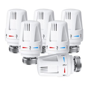 Magideal - Cabezal De Reemplazo De Válvula Termostática Sistema De Calefacción Con Control De Temperatura, Válvulas Eléctricas De Calefacción De Piso Actuador Té 6Pcs