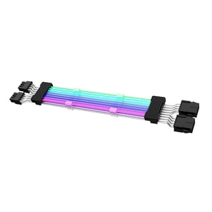 Magideal - Extensión Cable Rgb Cables Con Funda Cable De Extensión De Alimentación Rgb Línea De Color 24 Pines 2X8 Pines 3X8 Pines Cable Pcie Duradero Direc Negro 2X8Pin