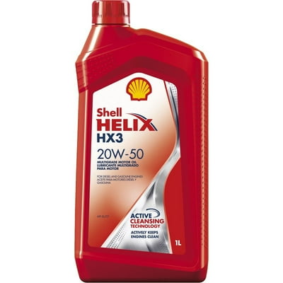 Aceite De Motor Mineral 20W-50 Helix Hx3 Diesel Y Gasonila 1 Lt 1 L Shell